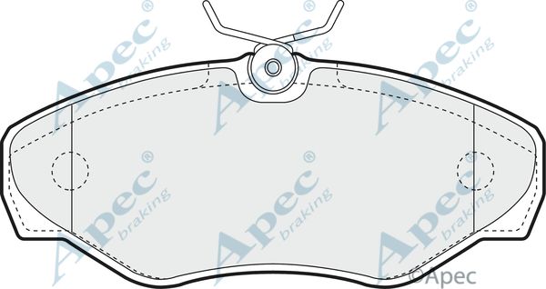 APEC BRAKING Комплект тормозных колодок, дисковый тормоз PAD1240